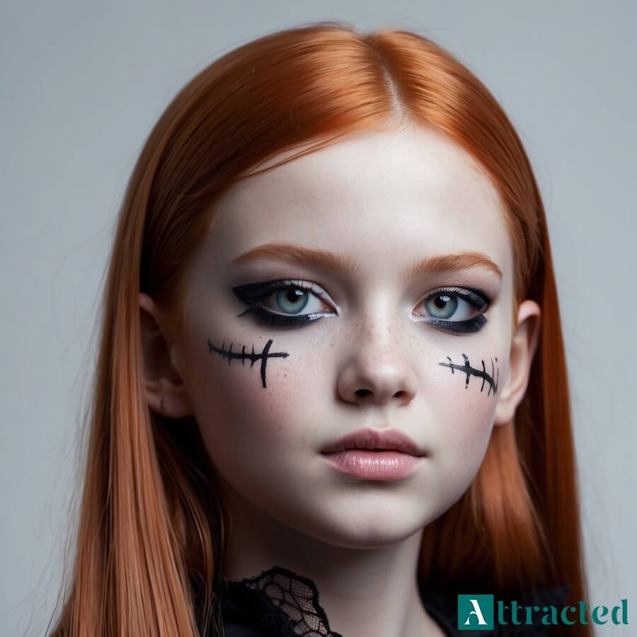 Makijaż straszna dama dla dziewczynki