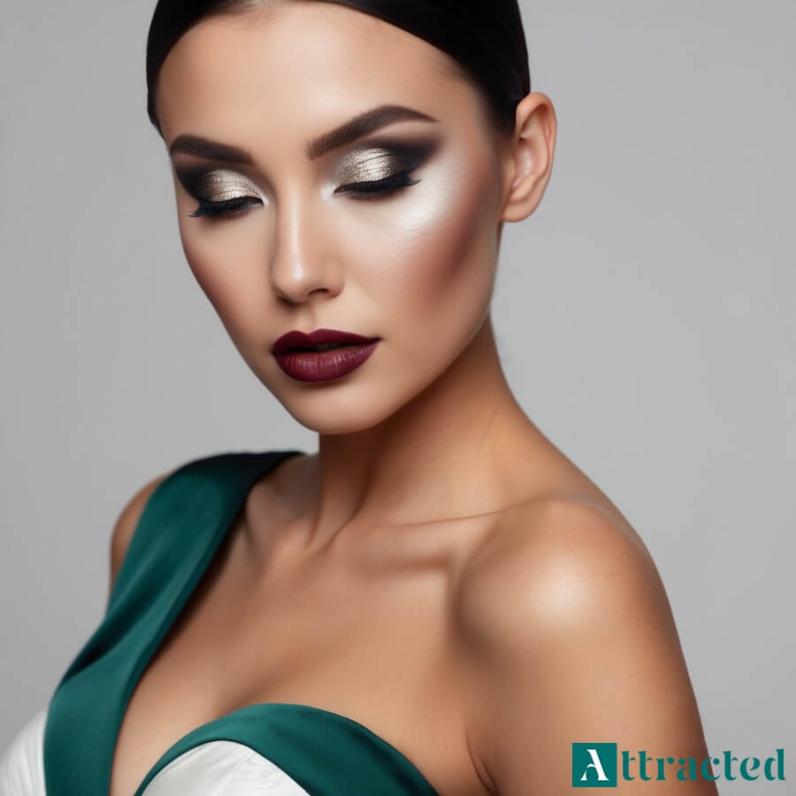 Zimowa odsłona makijażu pasująca do zielonej sukienki