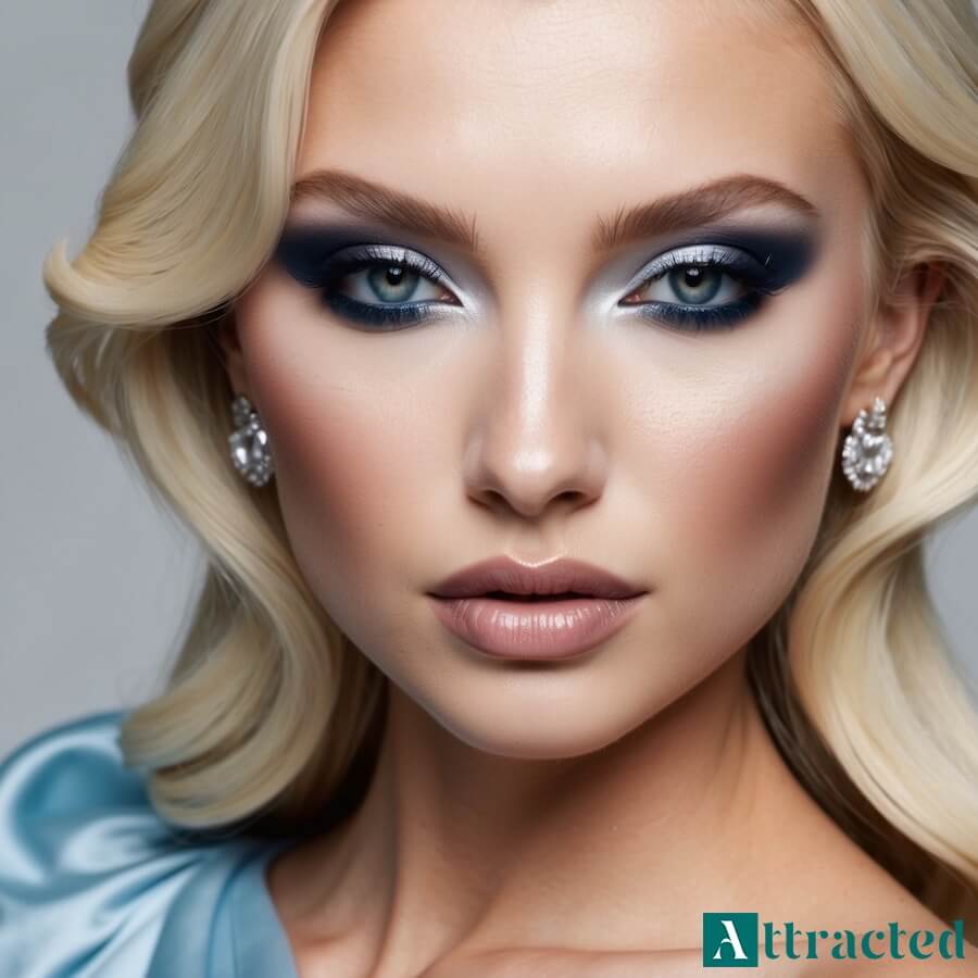 Wieczorowe smokey eyes do niebieskiej sukienki