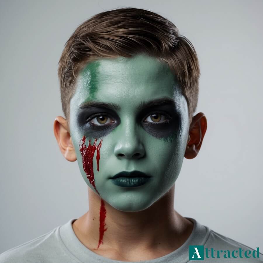 Makijaż zombie dla chłopca