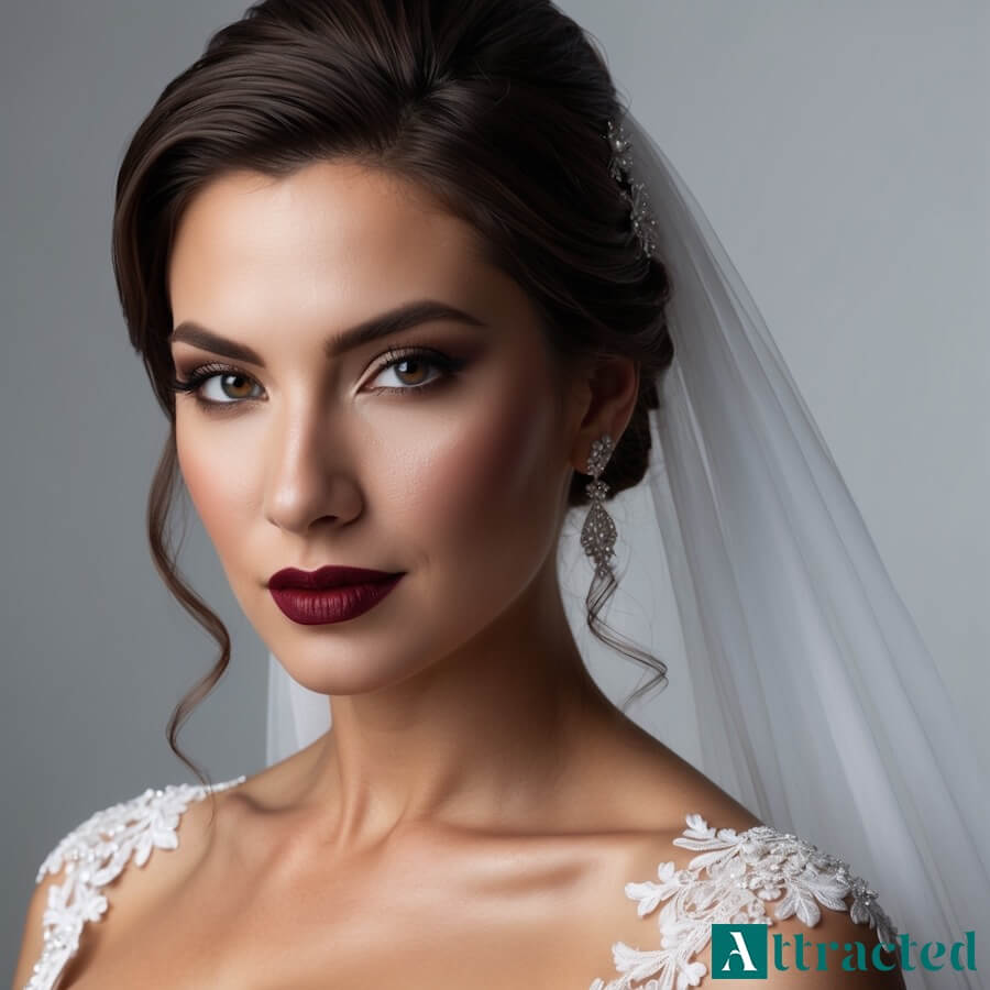 Burgund i czerwień jako weselna stylizacja dla brunetek