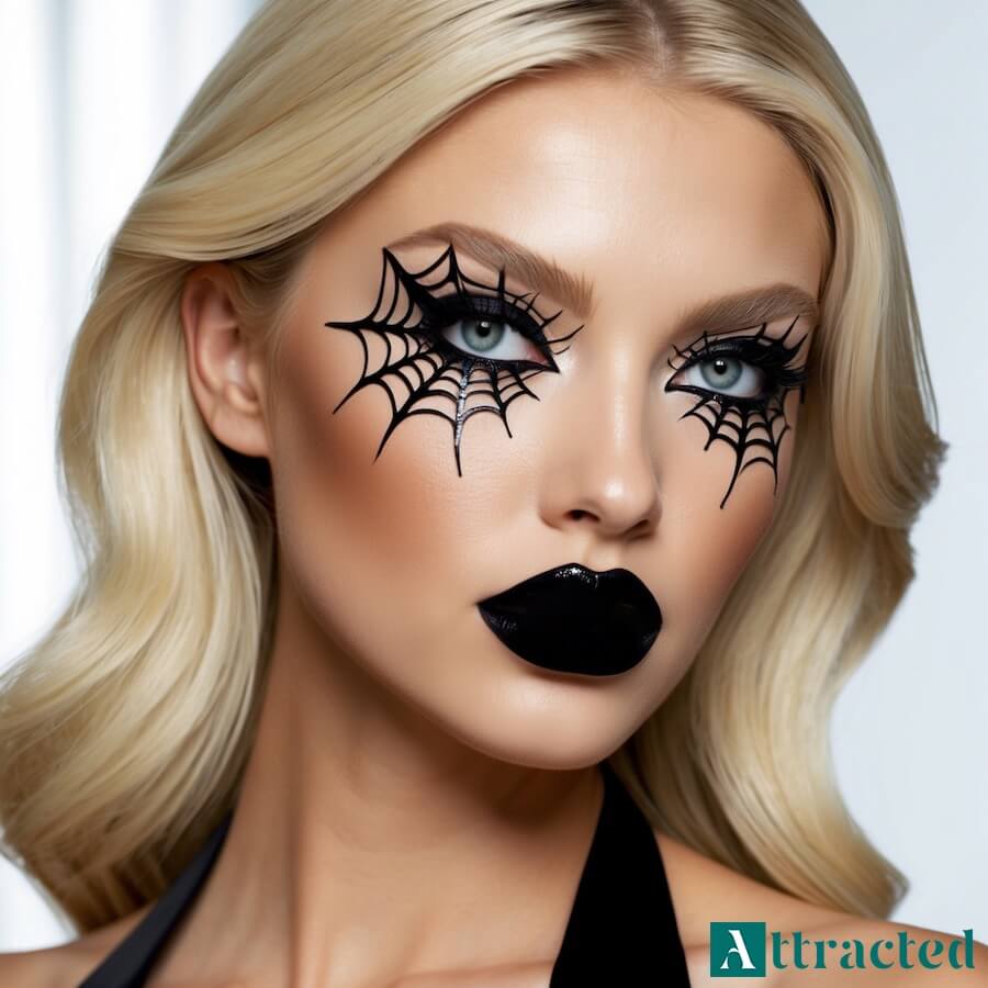 Czarownica z pajęczyną makijaż