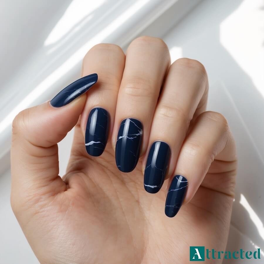 Granatowy marmurkowy wzór