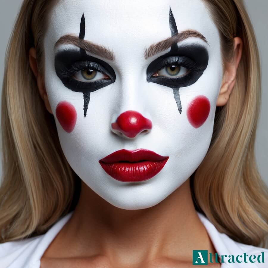 Klasyczny makijaż cyrkowego klauna
