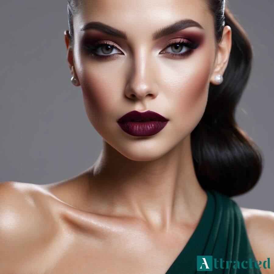 Makijaż z mocnymi ustami o odpowiednim kolorze i trwałości