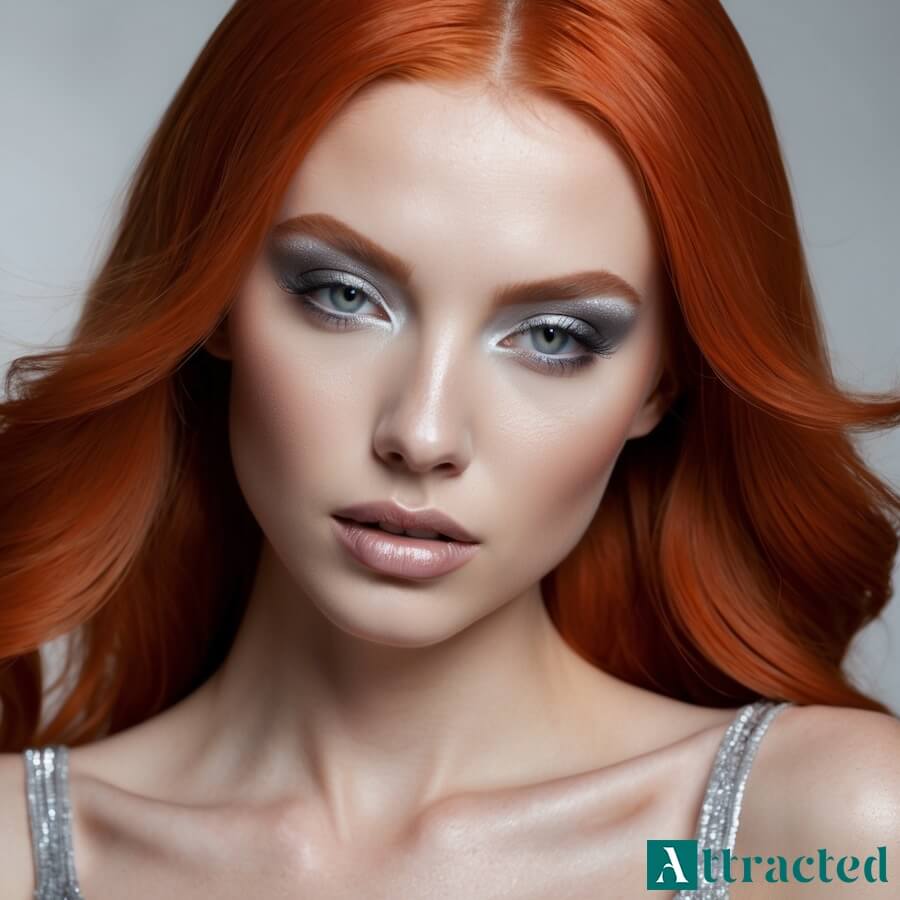 Ekstrawagancki make-up ze srebrnymi cieniami i błyskiem