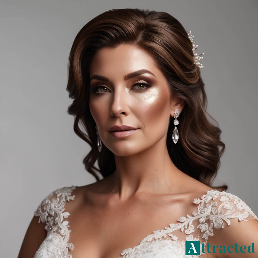 Ślubne metaliczne akcenty dla dojrzałej kobiety