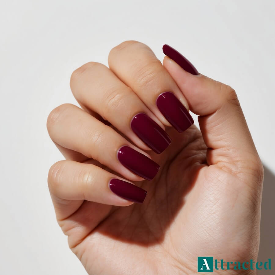 Czerwień winna na paznokciach