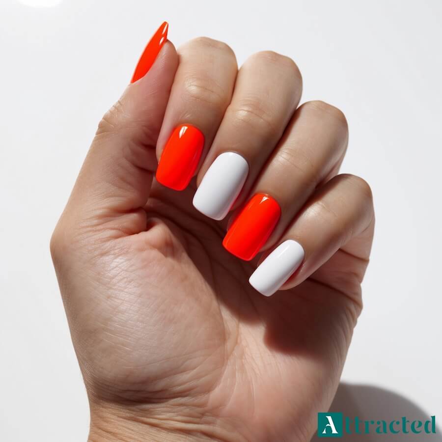 Paznokcie o kolorze neonowej czerwieni