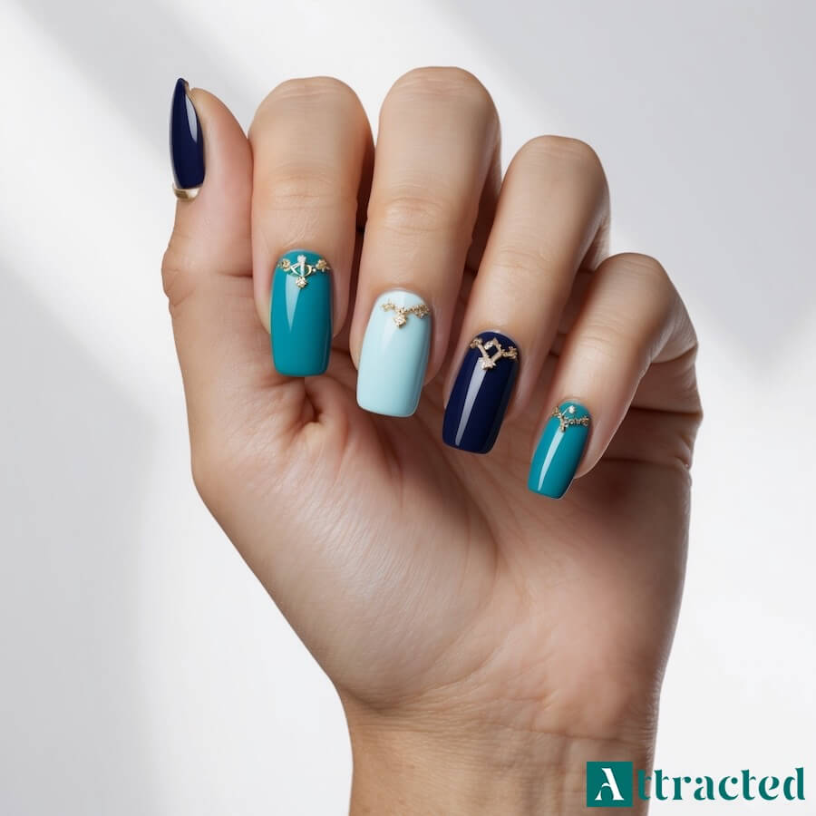 Błękit i królewski granat jako jesienny twist