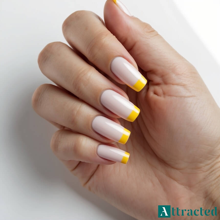 Paznokcie neonowe z klasycznym Frenchem