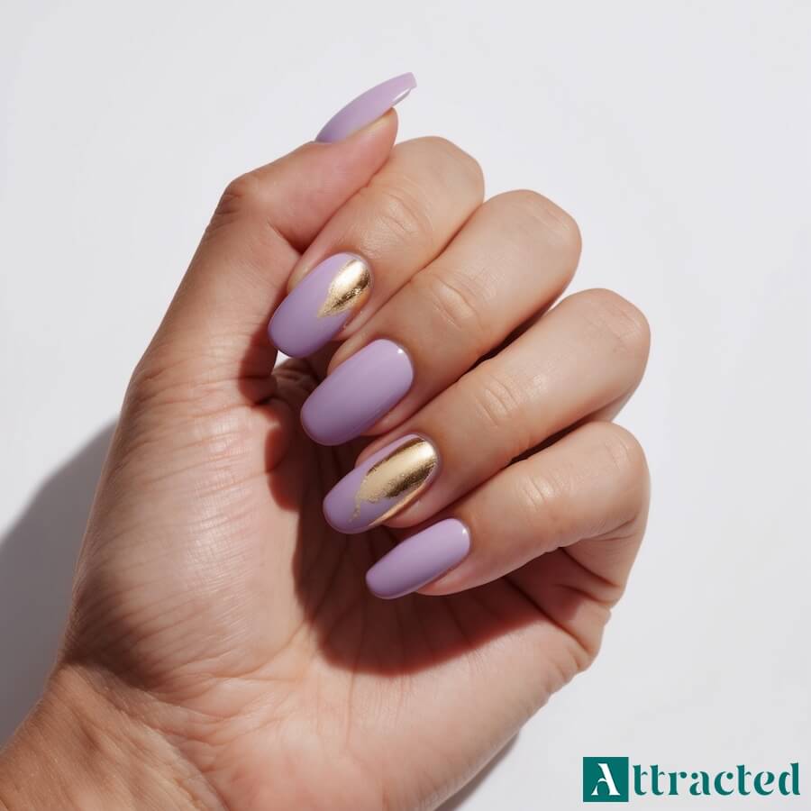 Lilia i złoto, czyli manicure z folią ozdobną