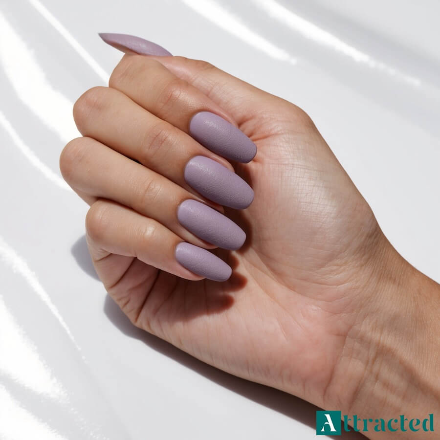 Matowe, satynowe paznokcie w lilii