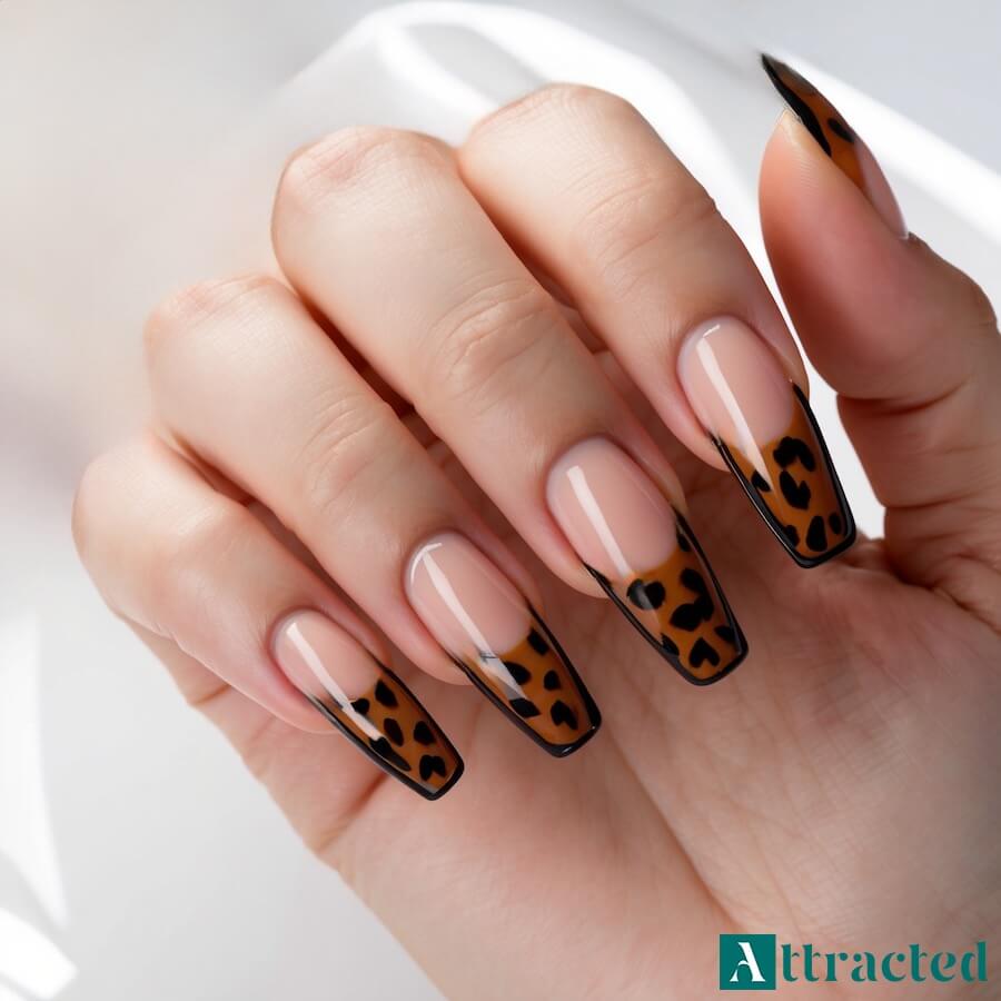 Panterkowe french tips