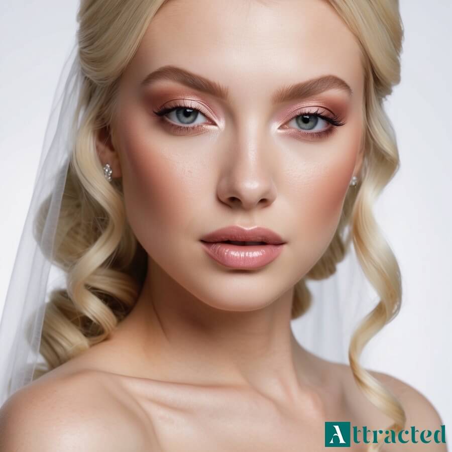 Pastelowe róże i brzoskwinie na powiekach