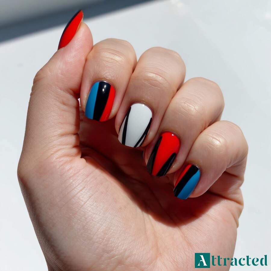 Pop-art kreskówkowy manicure