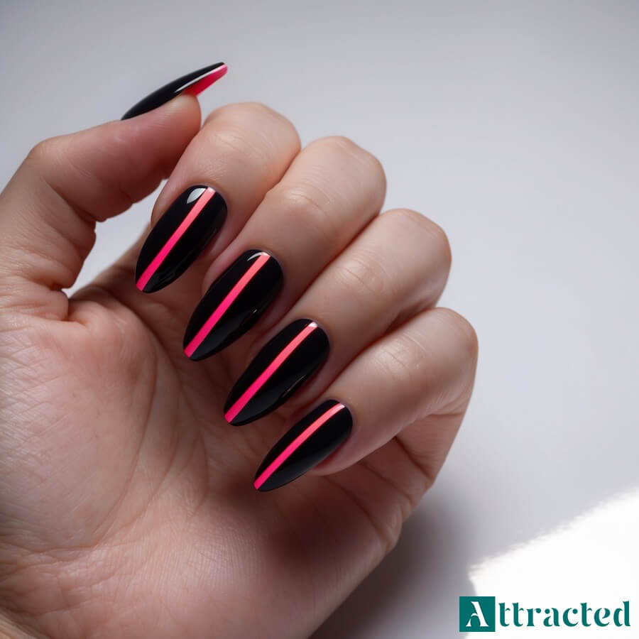 Cyberpunkowe paznokcie neonowe