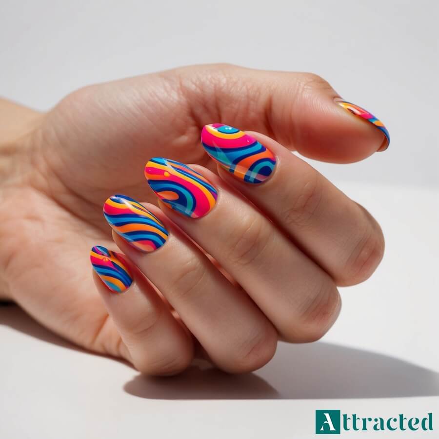 Paznokcie esy floresy neonowe