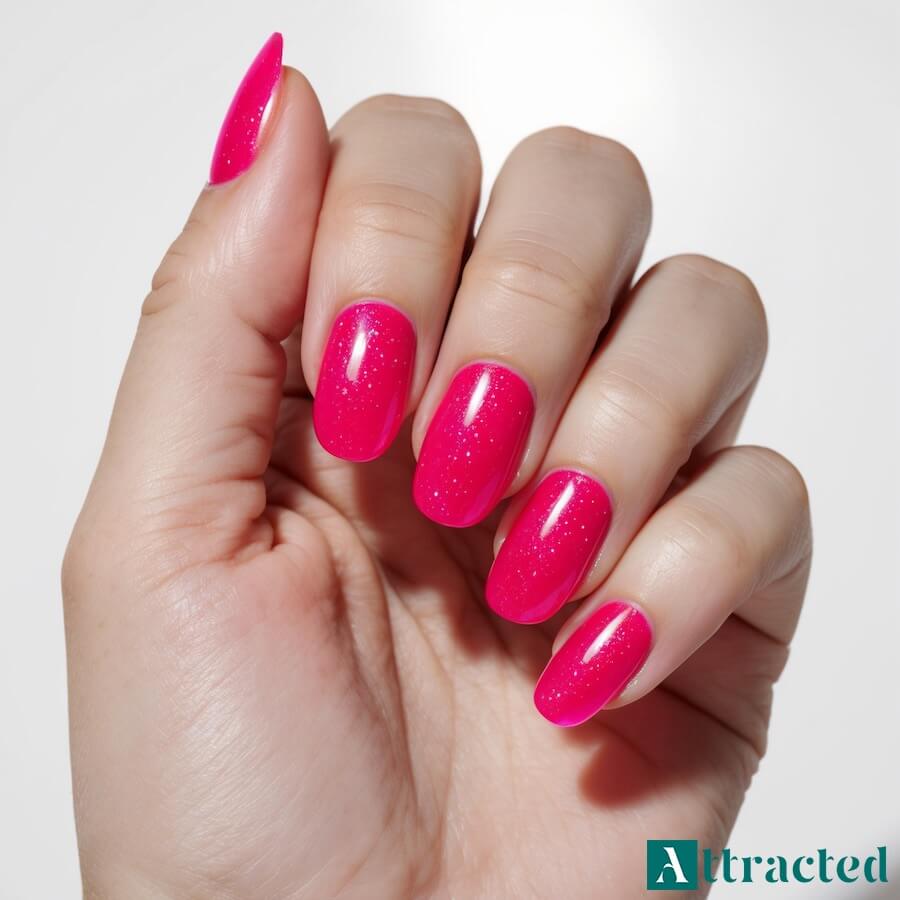 Jelly neon pink manicure, czyli modny efekt przypominający żelki