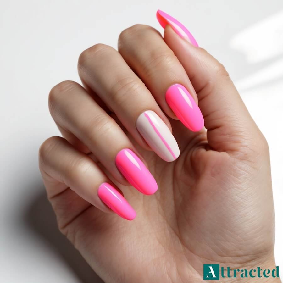 Elegancka wersja idealna do pracy w biurze o neonowej tonacji różu