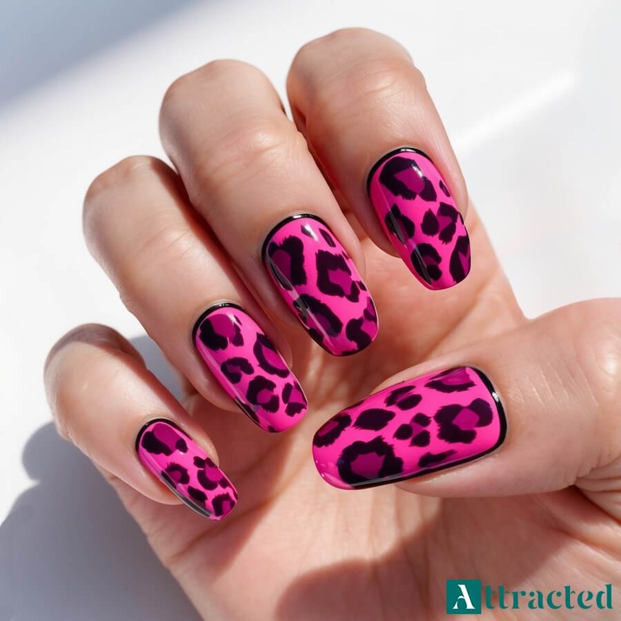 Motywy zwierzęce na różowej bazie w neonowej odsłonie