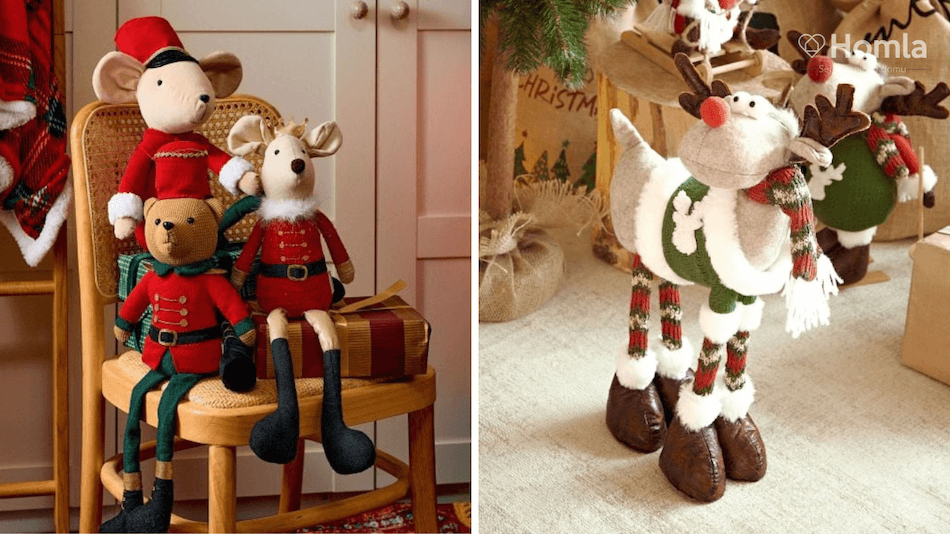 Dekoracyjne gnomy i renifer