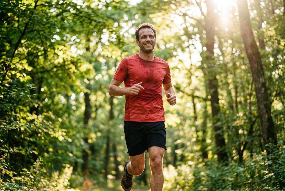 Aktywny mężczyzna uprawiający sport po rozstaniu