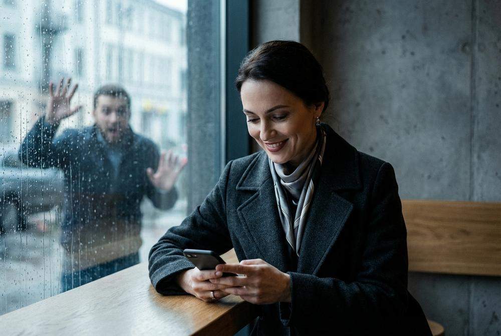 kobieta ignorująca mężczyznę w kawiarni psychologia relacji