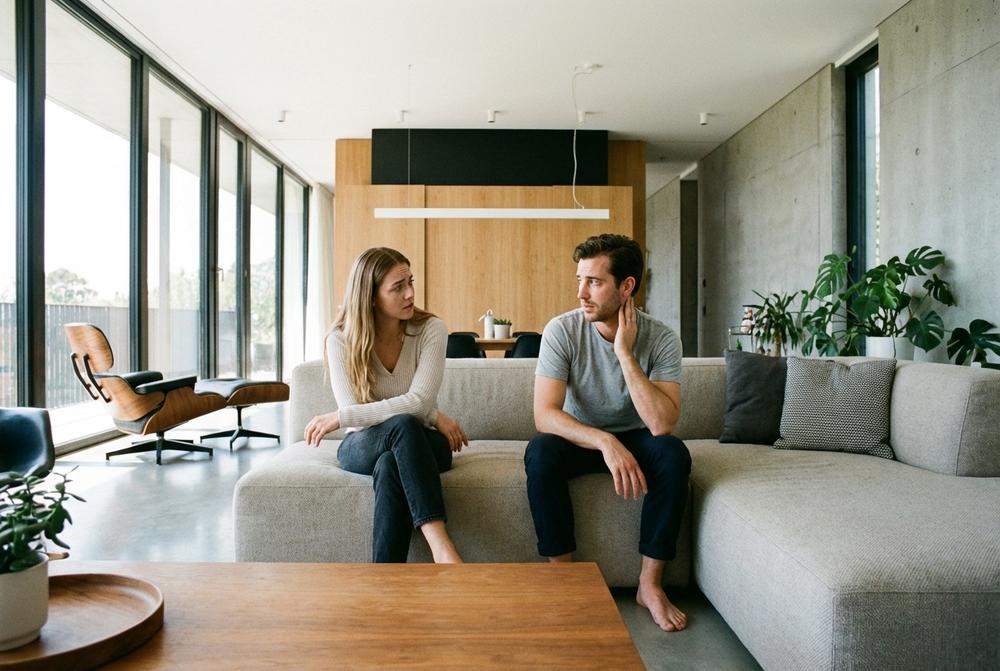 Mężczyzna unika wzroku partnerki objawy zdrady