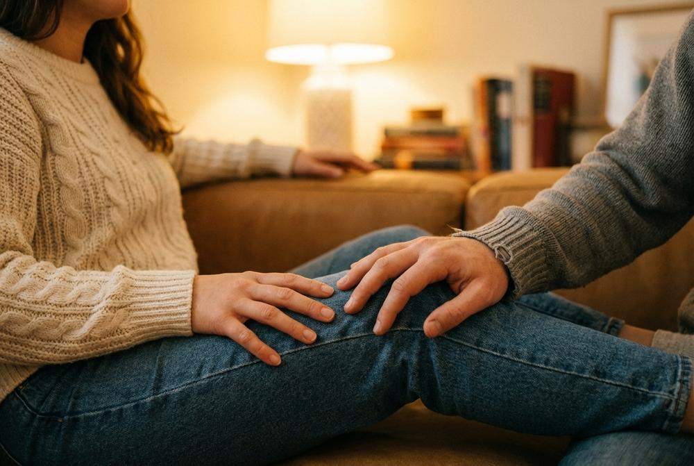 para siedząca blisko siebie po kłótni godzenie się