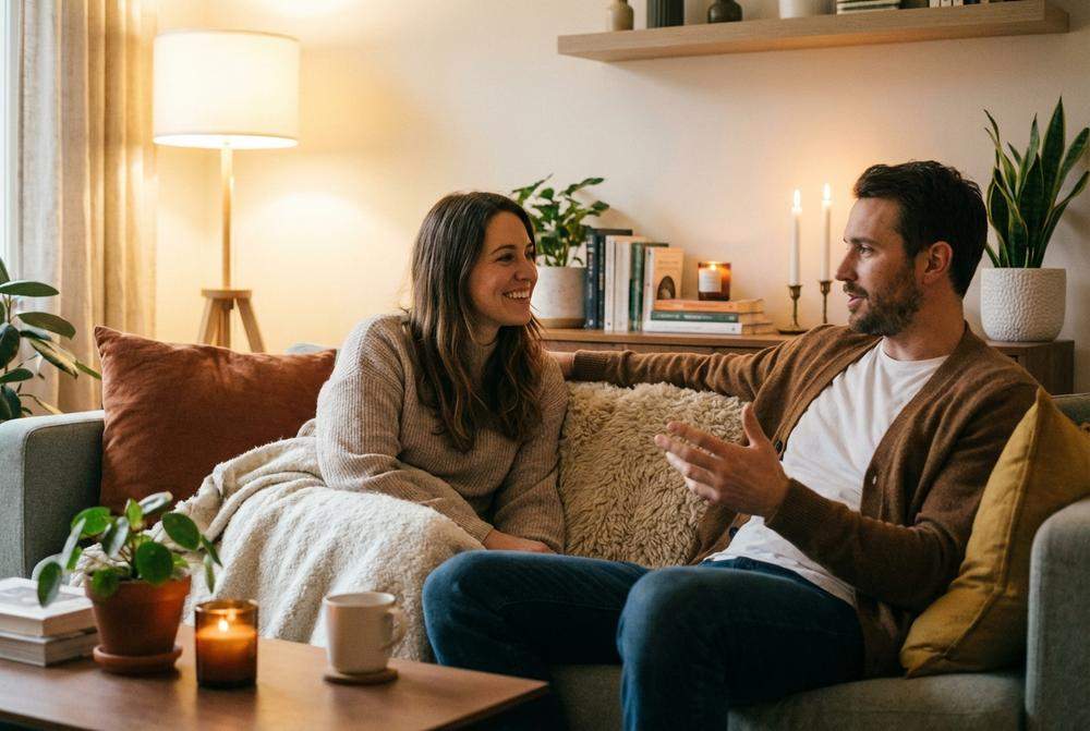 Kobieta patrząca z podziwem na partnera budowanie szacunku w związku