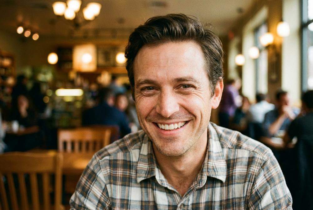 szczery uśmiech faceta oznaki zainteresowania