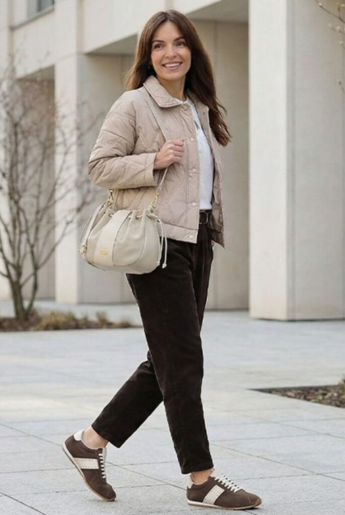 Brązowe sneakersy vintage