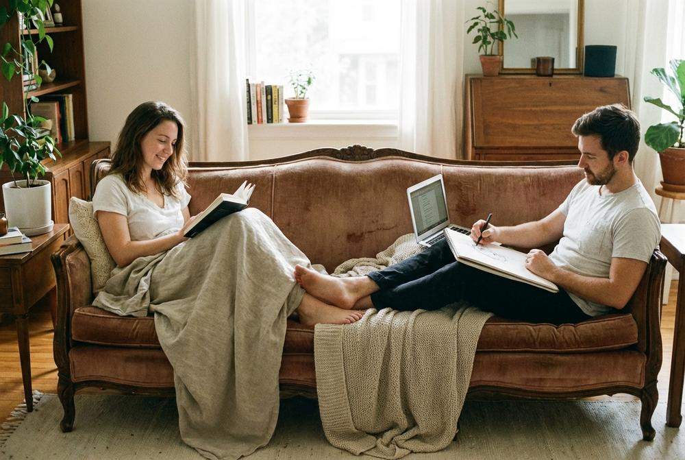 para spędzająca czas w ciszy alone together