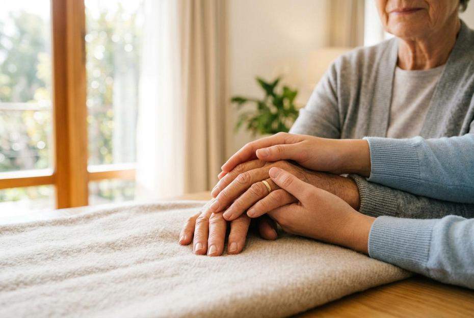 Dłonie trzymające się w geście wsparcia